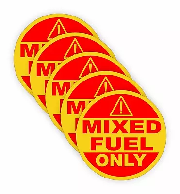 (5) 2inch Mixed Fuel Only Vinyl Decals / Stickers Labels 50:1 2-Stroke Cycle Mix • $4.98