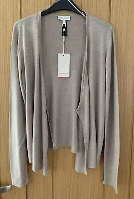 Monsoon Ladies Open Front Soft Feel Cardigan Size Medium BNWT Contains Linen • £12.99