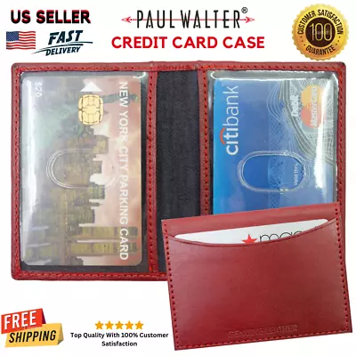 Mens Credit Card CaseID HolderBusiness Card Organizer Leather Bifold Wallet • $10.89