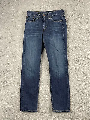 Levis 514 Jeans Mens Size 29x30 Blue Dark Wash Denim Straight Leg Slim Fit • $19.45