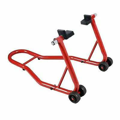 Motorcycle Rear Wheel Paddock Stand - Red Heavy Duty For Race Track Workshop • £29