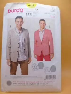 Burda 6831 Men's 2 Smart Casual Jackets-6 Sizes-34½-42½  Chest Sewing Pattern • £8.95
