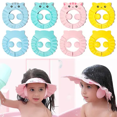 £3.50 • Buy Portable Bath Head Cover Shampoo Shield Hair Wash Hat Baby Shower Cap