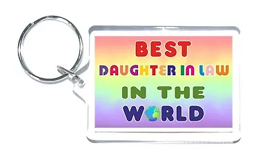 Love Daughter In Law Gift - Best In The World - Novelty Keyring - Ideal Present • £3.95