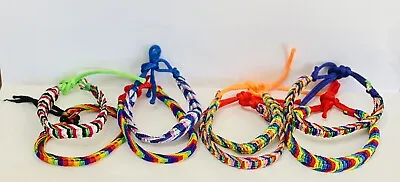 £1.79 • Buy Fishknot Friendship Adjustable Bracelet Anklet Pride Hippy Festival Rainbow 90’s