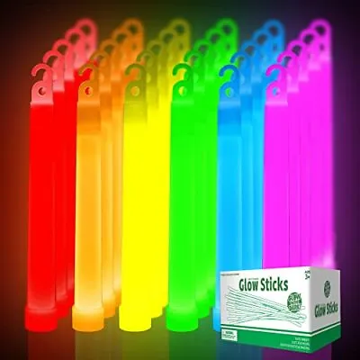 24 Pack 6 Inch Ultra Bright Large Glow Sticks 10 Hr+ Long Lasting Light Sticks • $19.70