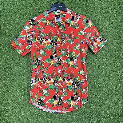 Disney Cruise Line Mens Small All Over Print Beach Camp Hawaiian Shirt Button • $17.99