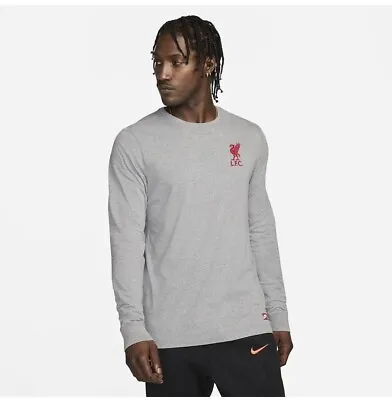 Nike Men's Liverpool FC Long Sleeve Soccer T-Shirt - Carbon New With Tags • $44.99