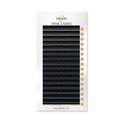 Individual Eyelash Extensions WonderLash Classic Mink Lash Mixed Tray C D D+Curl • £12.98