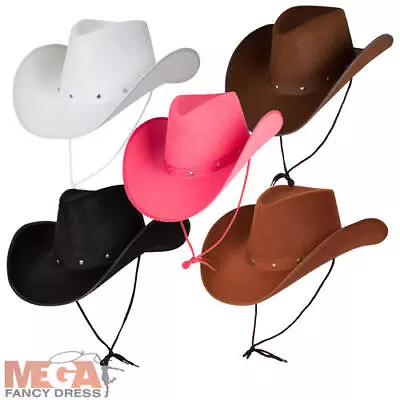 Texas Cowboy Hats Ladies Mens Fancy Dress Western Fancy Dress Costume Acccessory • £7.99