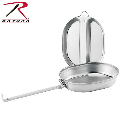 2 Piece Stainless Steel GI Military Style Camping Mess Kit  • $22.99
