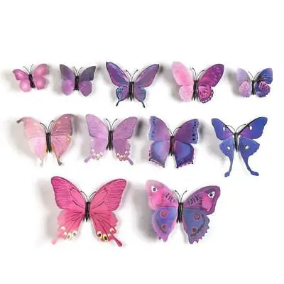 3D Butterfly Wall Stickers Removable Mural Decals DIY Art For Home 12PCS • $0.99