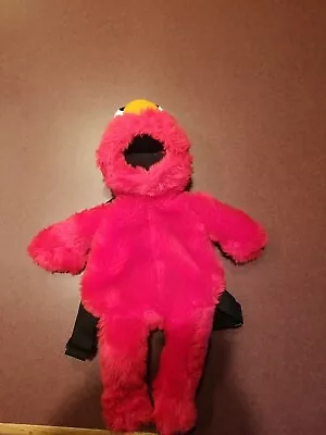 Sesame Street Elmo Red Plush Backpack Nap Sack Stuffed 17  Animal Vintage 1995 • $18.50