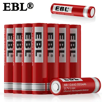 EBL 3.7V 350mAh 10440 Li-ion Rechargeable Batteries For LED Flashlight Toy Lot • $11.19