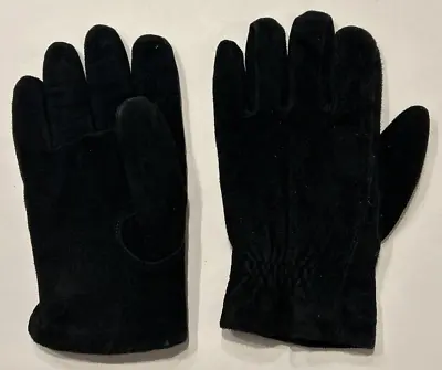 Men's Vintage Wilson's Genuine Leather Gloves LARGE BLACK SUEDE THINSULATE 3024M • $19.95