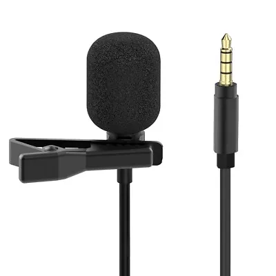 3.5mm Jack Lavalier Microphone Clip-On Lapel Mic Podcast Content Voice Recording • £5.79