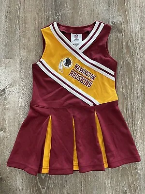 $12.95 • Buy Toddler Girls NFL Washington Redskins 4T Cheerleader Cheer Outfit Dress
