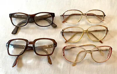 Lot Of 5 Vintage Prescription Eyeglasses Glasses USS Army Marchon NYC Men Womens • $20