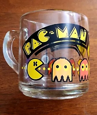 Vintage Libbey Pac-Man 1982 Video Game Glass Coffee Cup Mug Midway Games Ghosts • $9.95