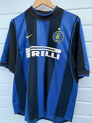 £49.99 • Buy Vintage Inter Milan 2000/01 Home Football Shirt Nike Original - Small
