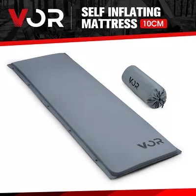 VOR Self Inflating Mattress 10cm Sleeping Mat Camping Hiking Air Bed Single • $79.95