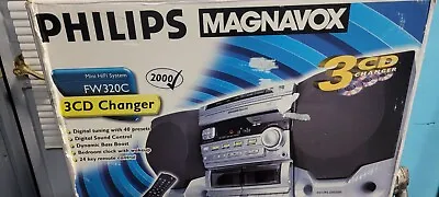 Philips Magnavox FW320C Mini HiFi System 3CD Changer - In Original Box. • $14.99