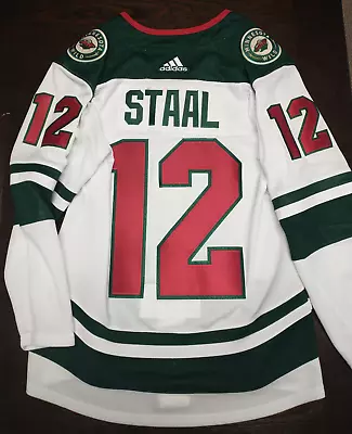 NHL Eric Staal Minnesota Wild Adidas Hockey Jersey Size Mens Extra Small 42 • $69.99