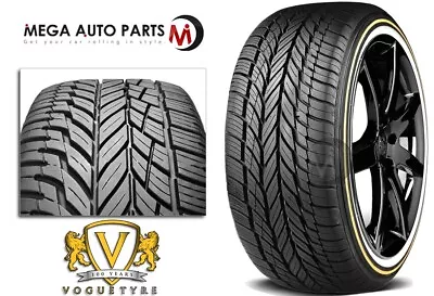 1 Vogue Custom Built Radial VIII 235/50R17 100H XL White/Gold Sidewall Tires • $244.28