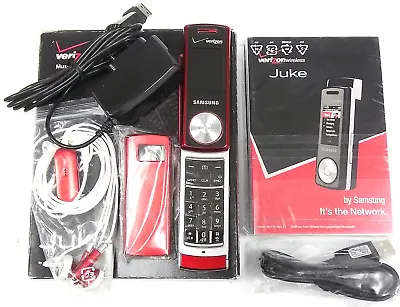 Samsung Juke SCH-U470 - Red And Silver ( Verizon ) Rare MP3 Swivel Phone - Boxed • $424.99