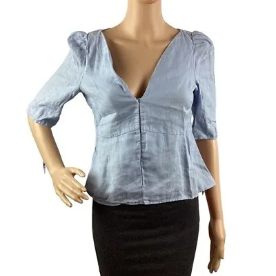 Zara TRF Collection Top Size S Light Blue • $11.99