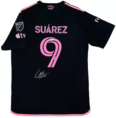 2024 Luis Suarez Signed Inter Miami Adidas Black Jersey Soccer BAS Beckett NEW • $248.99