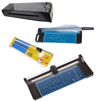 Cathedral A3 A4 Rotary Paper Trimmer Guillotine Cutter Ruler Mat Laminator Pack • £29.99