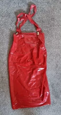 Latex Red Skirt With Attachable Braces. S/xs • £29.99