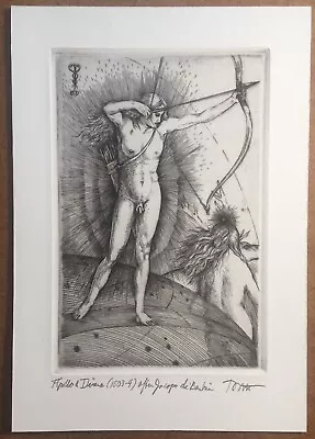 Engraving After Renaissance Artist Jacopo De’ Barbari Apollo & Diana C. 1503 • $23