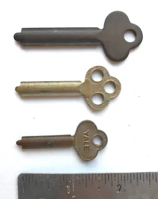 Lot Of 3 Vintage  Padlock  Key Blanks Yale Independent And 1  # E99 • $29.99