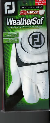 Footjoy Golf Gloves 2 Pack Men's Regular Large L Lg Weathersof Right New • $17.21