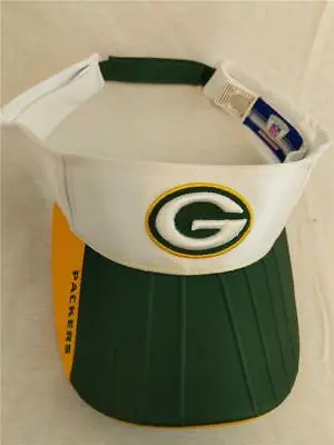 New-Flawed Green Bay Packers Adult Mens OSFA Reebok White Green Golf Visor Hat • $4.65