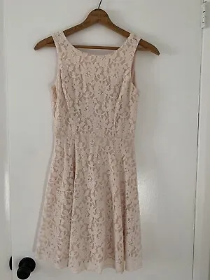 Pink Lace Fit & Flare Cocktail Dress Women's Medium • $39.99