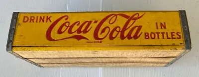 1965 Coca-Cola Yellow Wooden Crate In Excellent Condition. Rare!! • £53.03