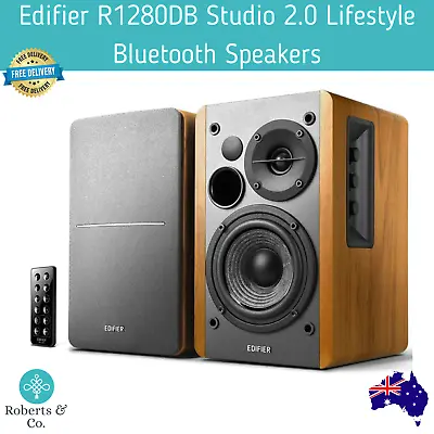Edifier R1280DB Studio 2.0 Lifestyle Bluetooth Speakers Brown Bookshelf Speakers • $136.33