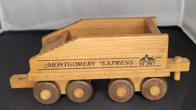 RARE VINTAGE 10  Coal Car Car  Montgomery Schoolhouse Vermont WOOD TRAIN 1950 • $20