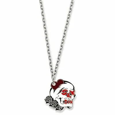  skull Necklace Sex  And Sin Christian Audigier Ed Hardy Pendant Mens Jewelry • $11.95