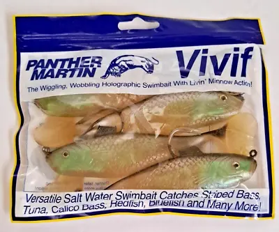 Panther Martin Vivif Wiggling Wobbling Holographic 6  Swimbait Versatile 4 Pc • $22.99