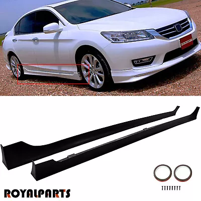 $65.99 • Buy Side Skirts Splitter Extension For 13-17 Honda Accord JDM MD Style Matte Black