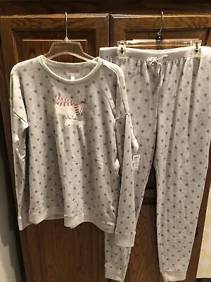 NEW W/ Tags Lauren Conrad 2-Pc Fleece Pajama Set Dachshund Design Sz Large Long • $25