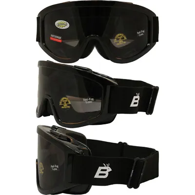 Burning Man Special - Motorcycle Goggles Fit Over Glasses Anti Fog Smoke Lenses • $12.99