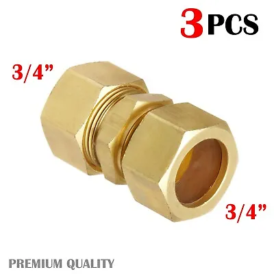 3PC High Quality 3/4  BRASS COMPRESSION FITTINGS • $25.79