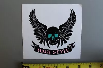 Maui Style Surfboards Hawaii Skull Wings 80's Aloha V58B Vintage Surfing STICKER • $23