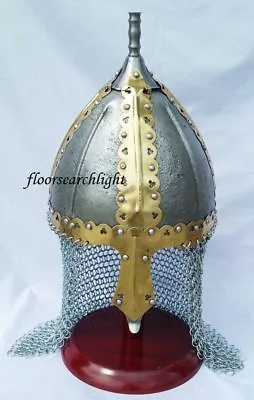 Medieval Norman Viking Spectacle Helmet W/ Chainmail - Gjermundbu Armor Helmet • $83.02