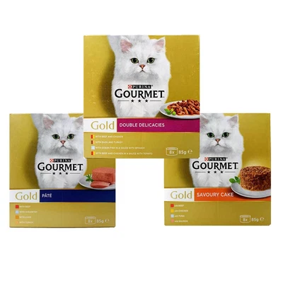 £27.07 • Buy Purina Gourmet Gold Canned Wet Cat Food 3 Flavour Variety Pack (24 X 85g Tins)